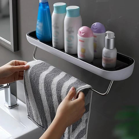 🔥Hot sale 50% Off🔥🚿EasyMount Bathroom Storage Shelf - No Drilling Required