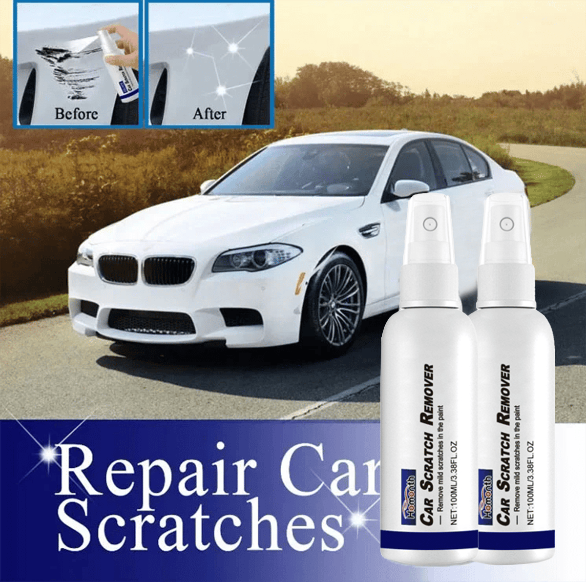 🔥🔥Car paint scratch repair spray🚙Suitable For All Colors Car Paint