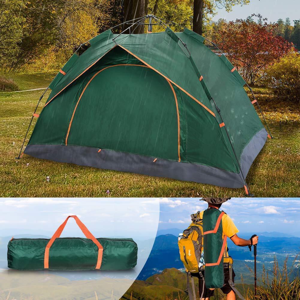 Automatic Pop-up Tent - 2-3 Man Instant Double Layer Pop up Camping Tent Waterproof Outdoor UK