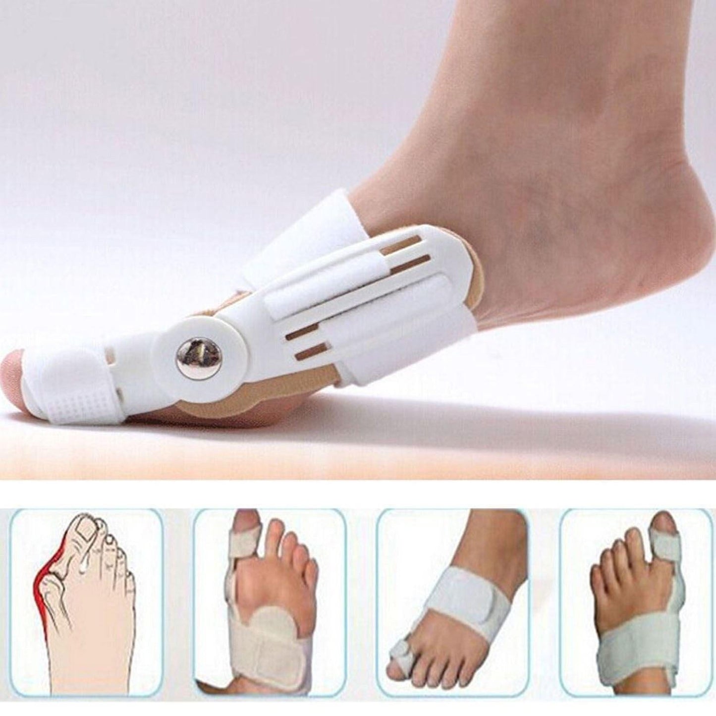 Bunion Corrector Toe Straightener Set - Toe Bunion Corrector Straightener Support Strap Orthopedic Uk Seller