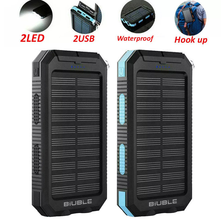 1O000000mAh Solar Power Bank LED Battery Charger For Cell Phone