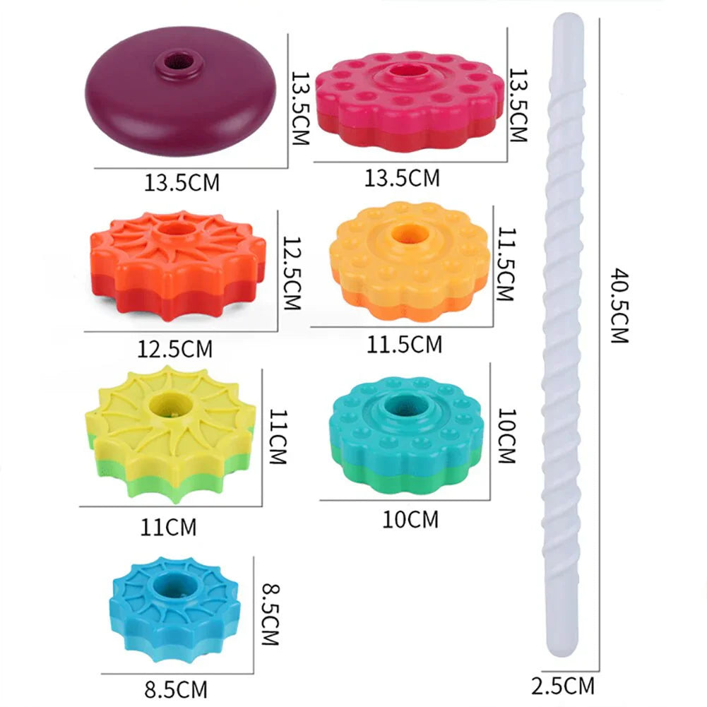 Colorful Spinning Tower – Stack and Learn with Fun