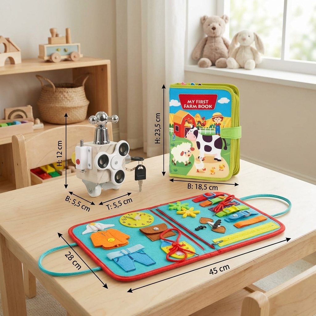3-piece Montessori Play & Discovery Set for Independent Learning