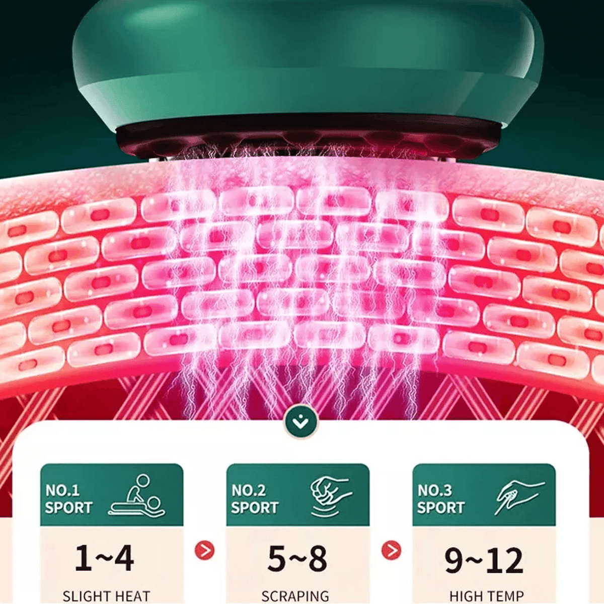 Electric Cupping Therapy Machine - 12 levels Electric Cupping Massager Vacuum Suction Cup anti Cellulite Beauty