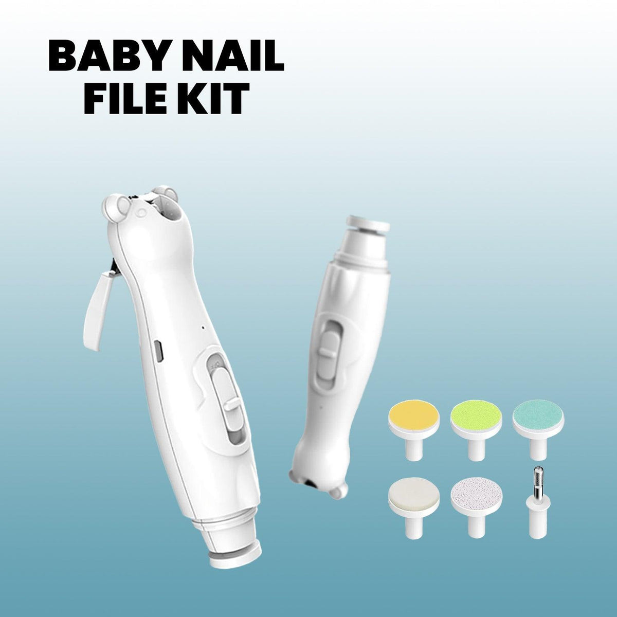 Electric Nail Clippers - Baby Nail File Kit Trimmer Toddler Toes Trim Nails Polish Care