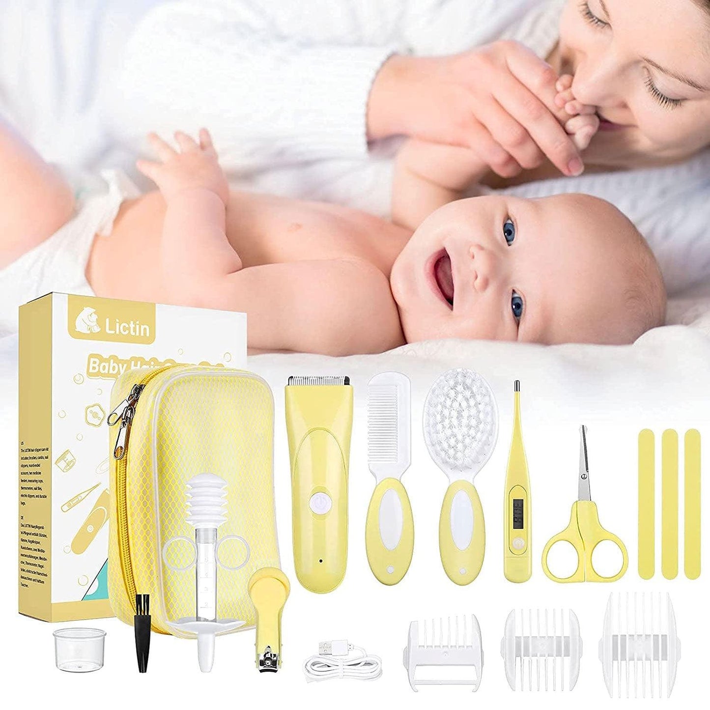 Baby Grooming Kit - 16PCS Newborn Baby Care Accessories Safety Cutter Nail Care Set