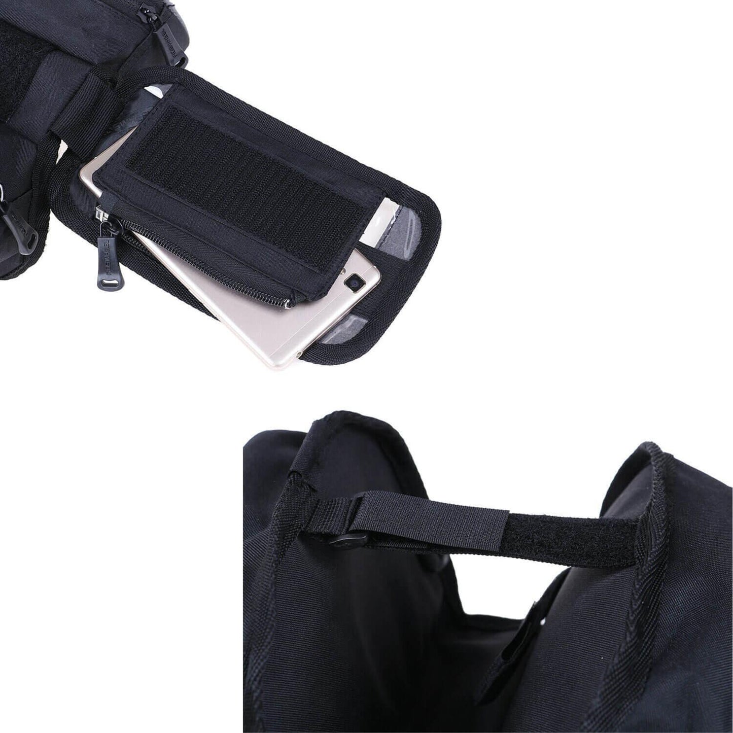 Top Tube Cycle Bags - Bicycle Front Top Tube Frame Double Bag - Bike Frame Bag Bike Top Tube Bag Bolt-on