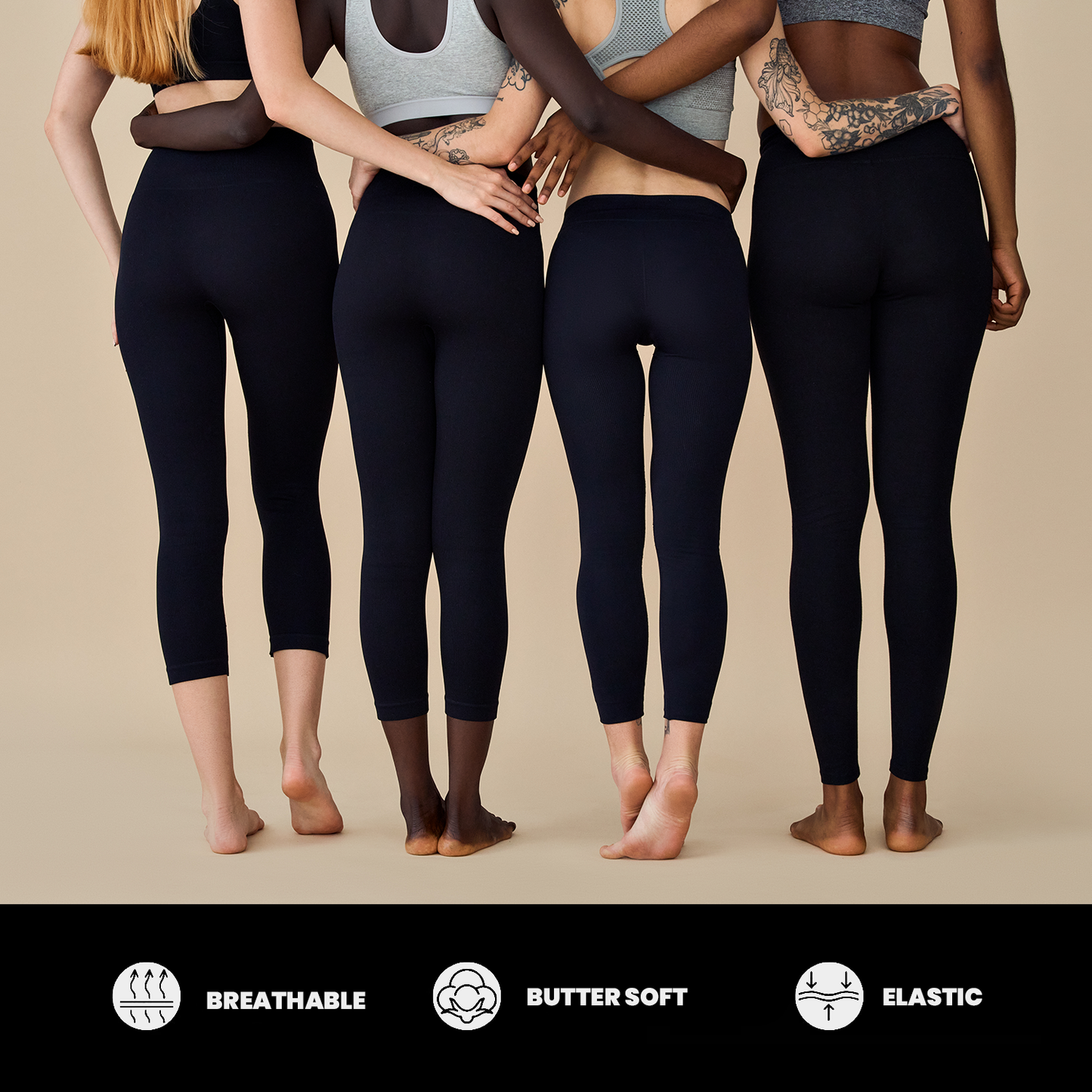 High Waisted Ladies Leggings – Stretchy, Tummy Control Workout & Everyday Wear