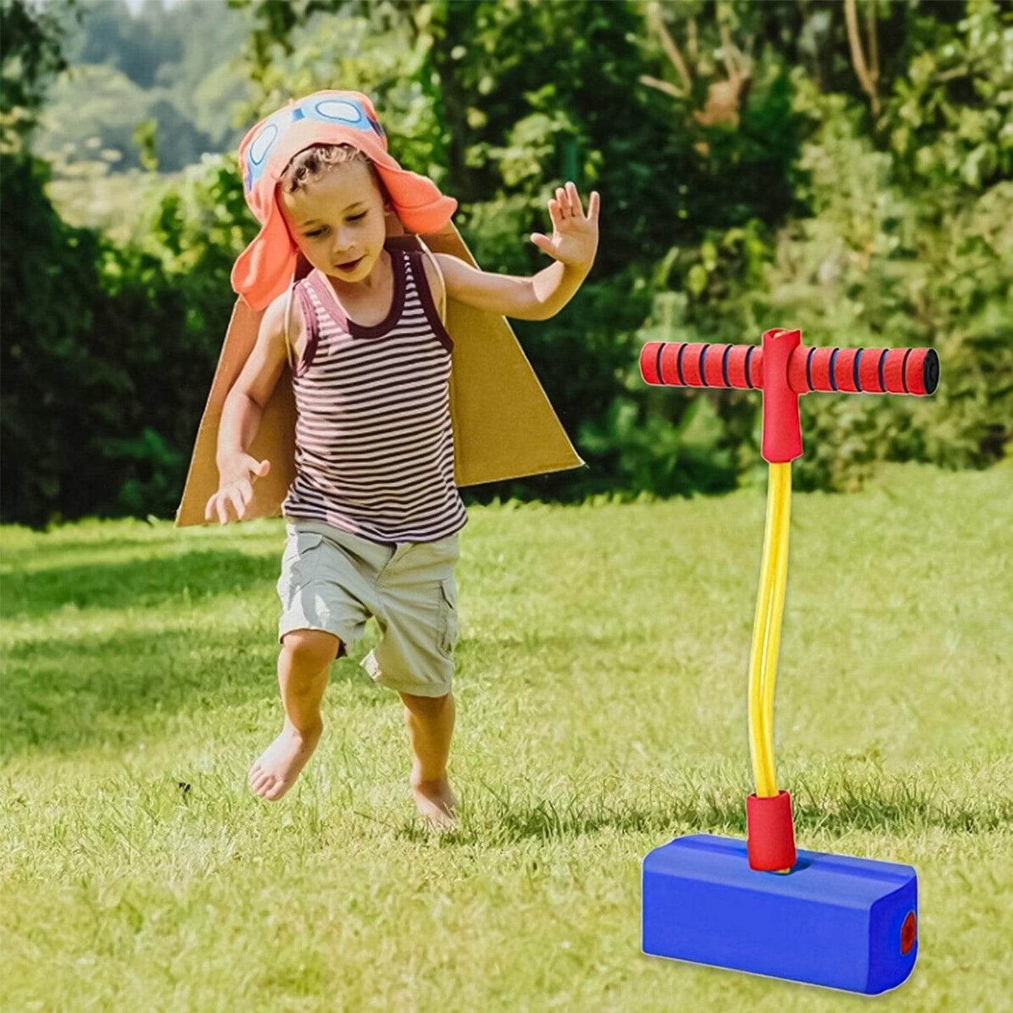 Foam Pogo Stick - Kids Foam Pogo Bungee Jumper Bouncer Space Balance Exercise Hopper Toy