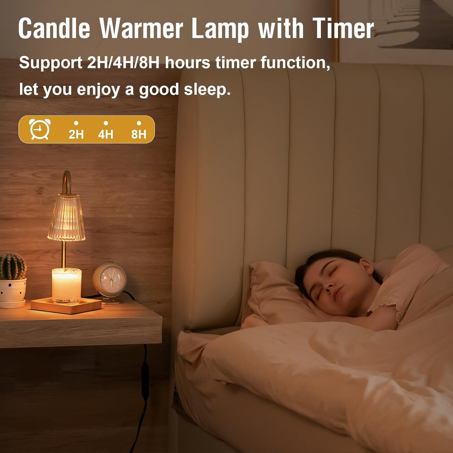 Candle Warmer Lamp – Height Adjustable Dimmable Lamp with Remote & Timer