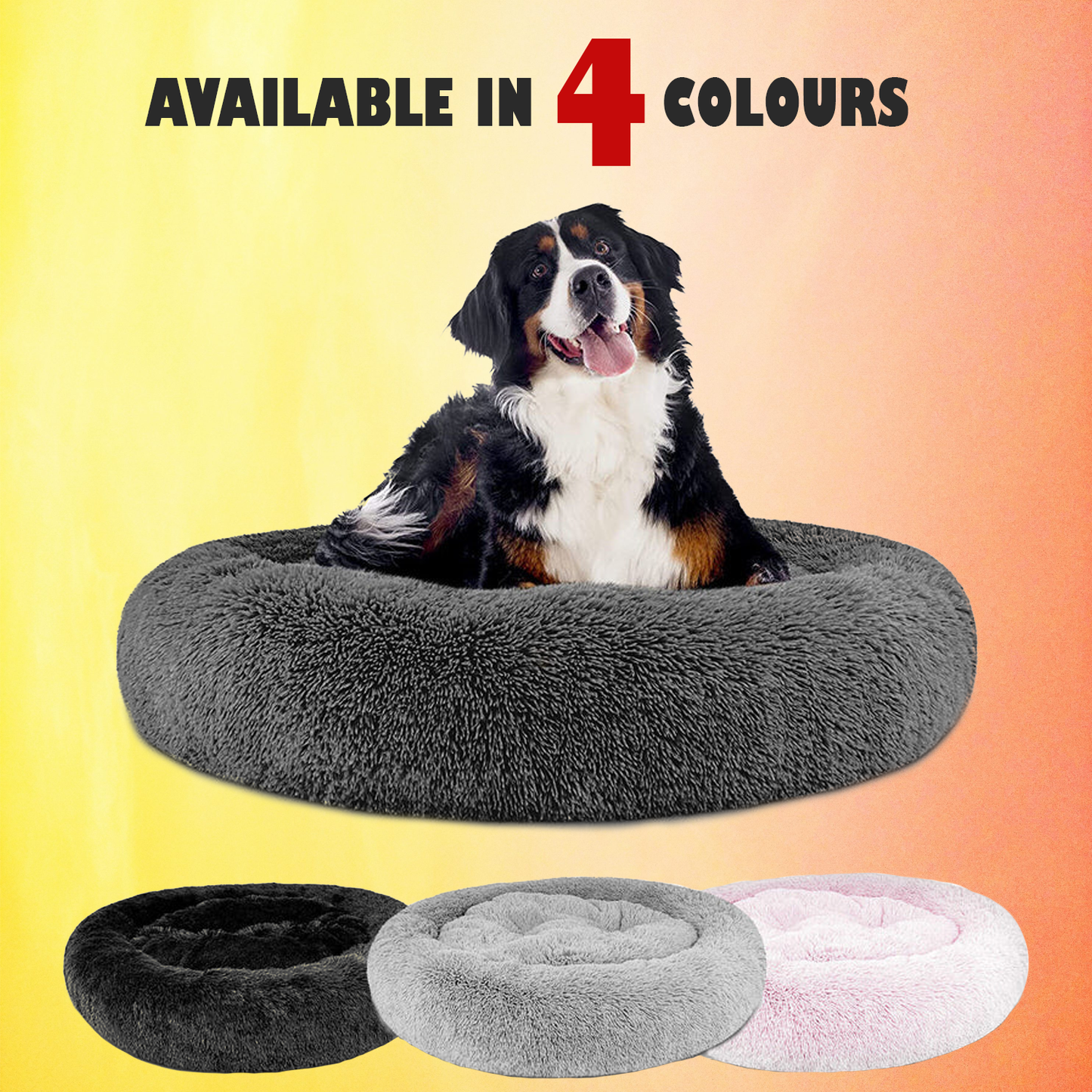 Donut Dog Bed – Anti-Anxiety Round Pet Bed for Cozy Sleep & Joint Support