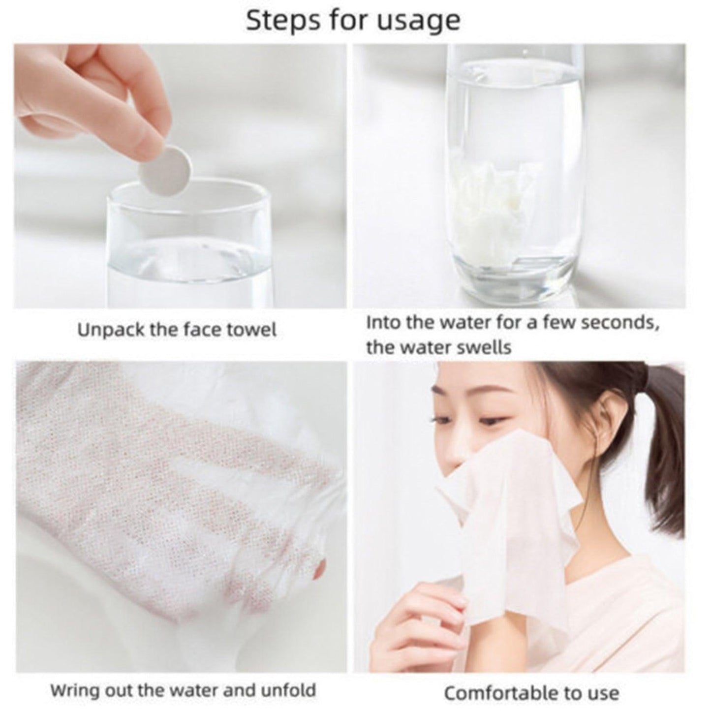 Compressed Towel Tablets - 100 Pcs Portable Magic Towel Disposable Compressed Travel Towel