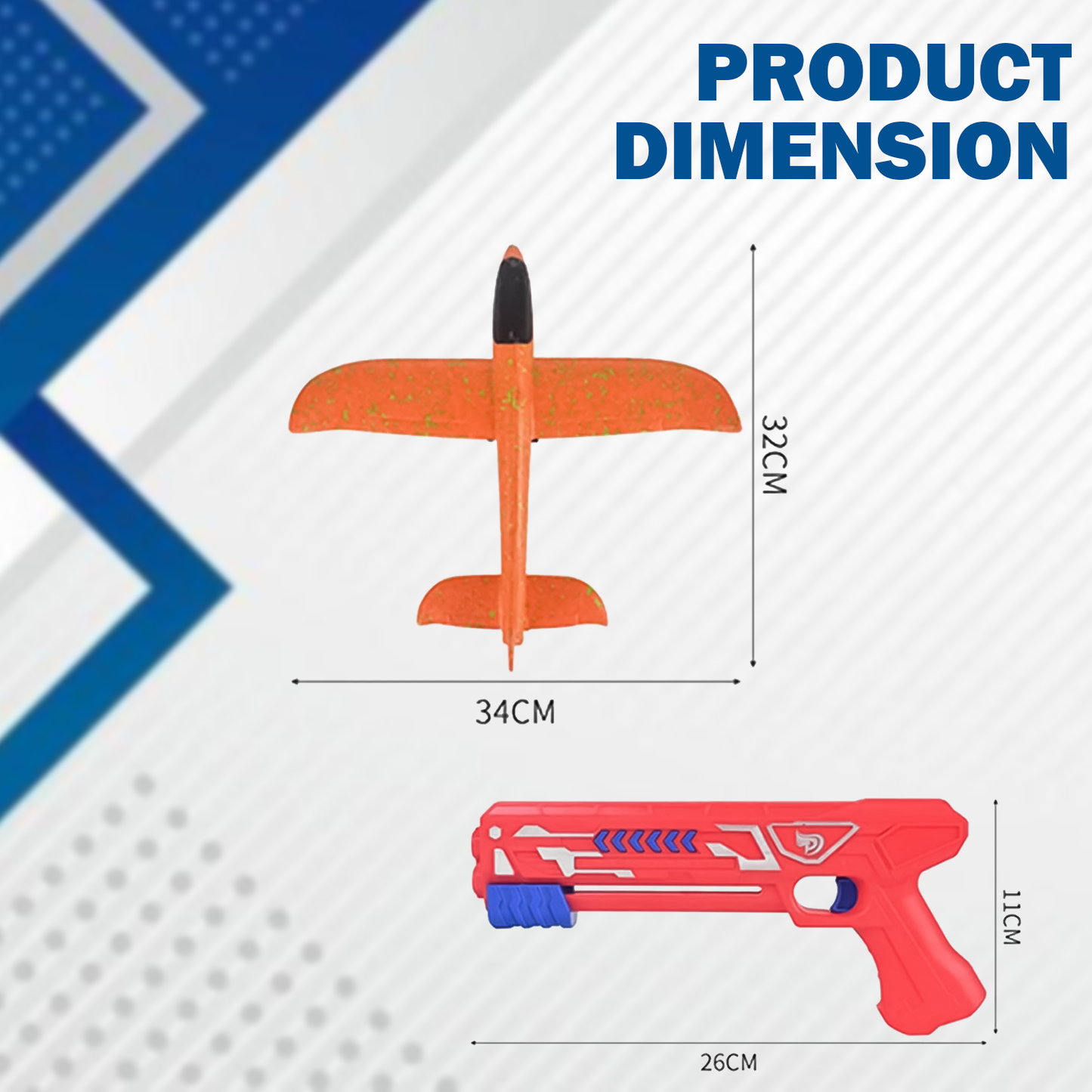 Airplane Launcher Toy – Kids 2 Flight Mode Airplane EPP Foam Gliders Fly Toy Catapult Launcher Gun Set