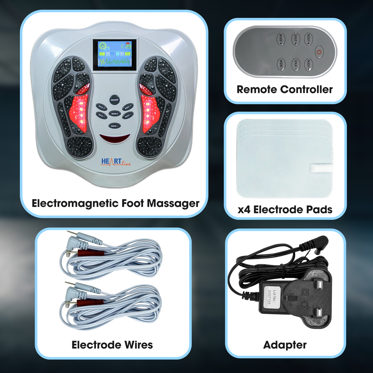 Circulation Foot Massager – EMS & TENS Electric Foot Stimulator for Pain Relief & Blood Flow
