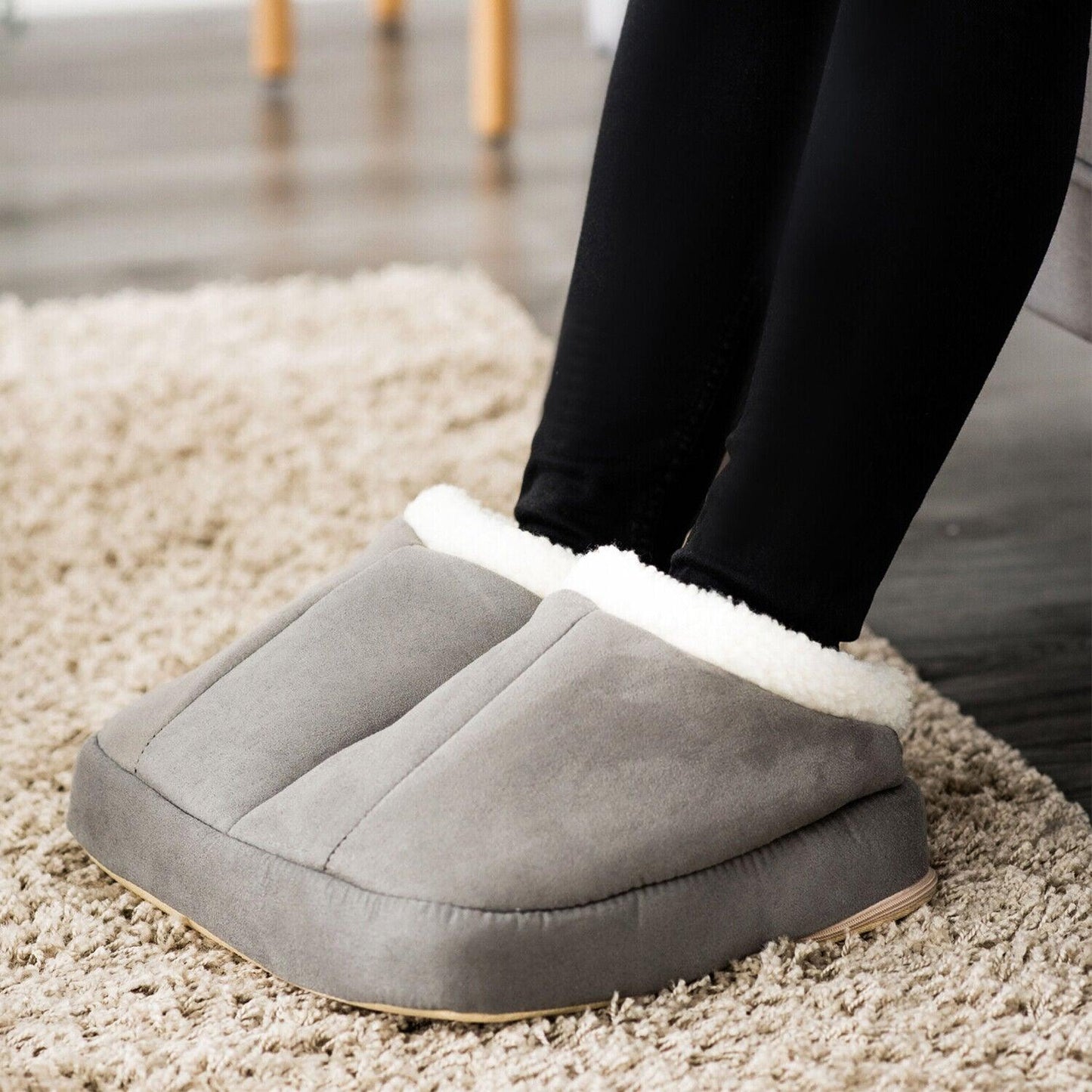 Foot Warmers for Elderly - Electric Foot Warmer Massager Soothing Relaxing Hot Feet Massage Relaxing Fleece Heated Feet Soft Comfort