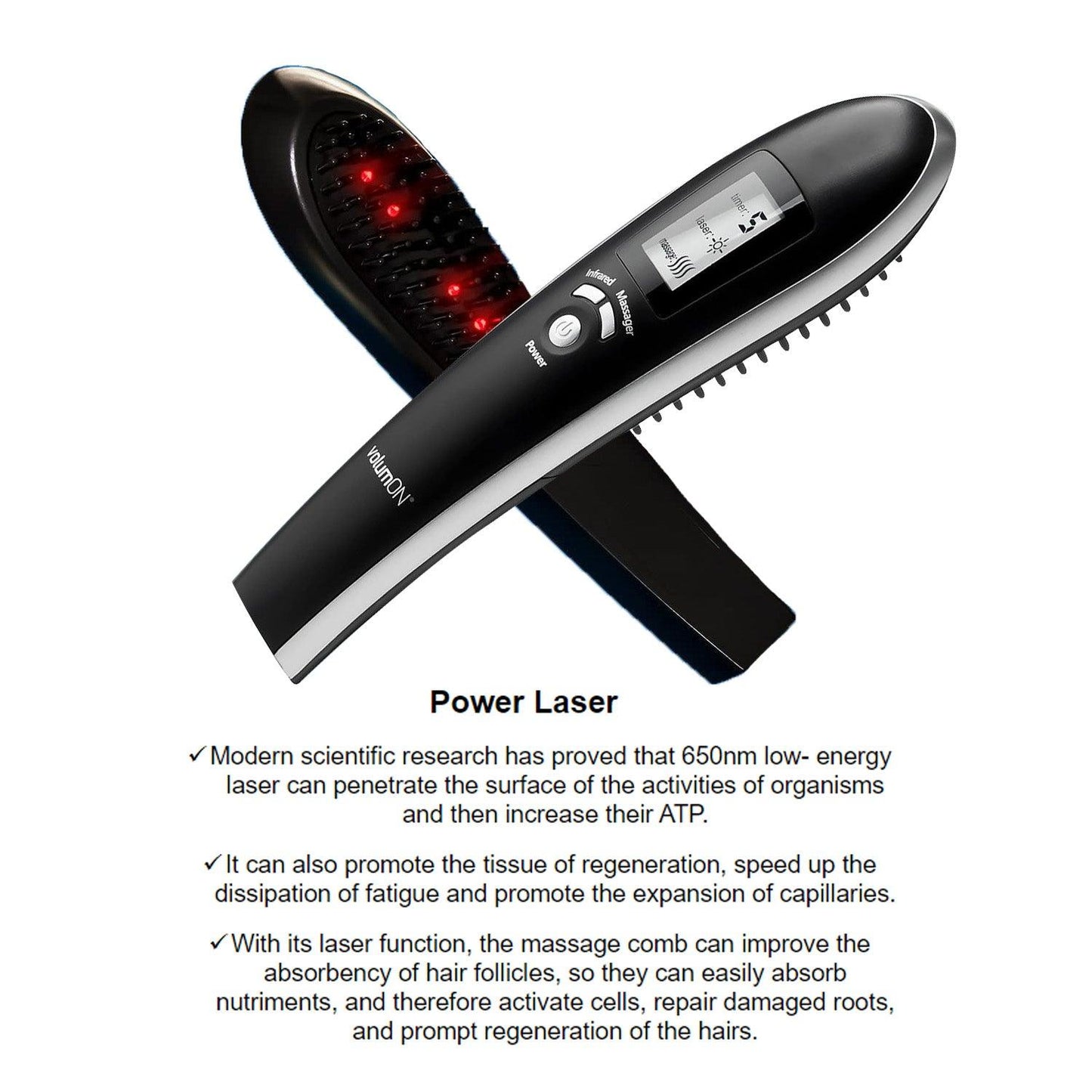 Laser Combs for Hair Growth - Laser Massage Comb For Infrared Hair Growth Regrowth Hair Thickening Home Use UK