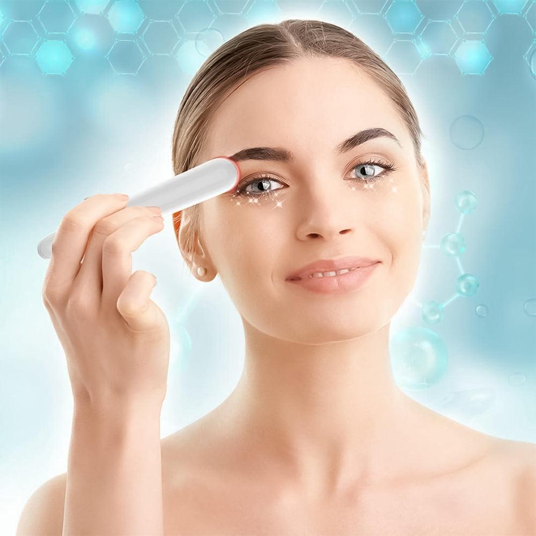 Heated Eye Wand - Pulse Facial Face Eye Massager Lift 3D Roller Electric Sonic Energy Rejuvenation
