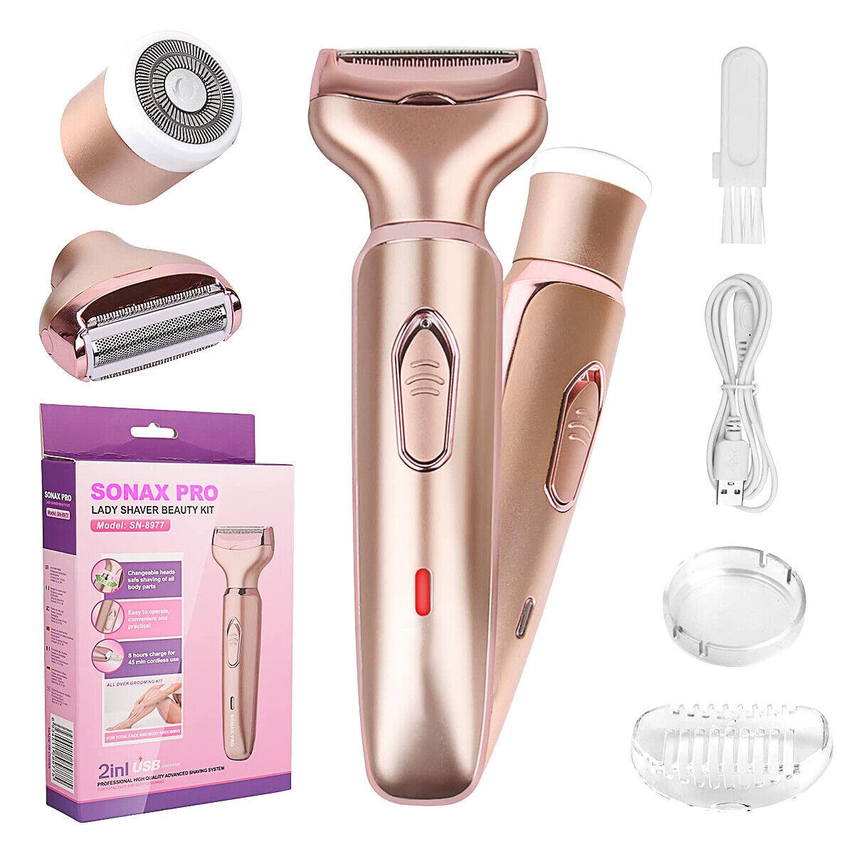 Ladies Shavers UK - Cordless Electric Lady Shaver Women Epilator Painless Razor Face Bikini Trimmer