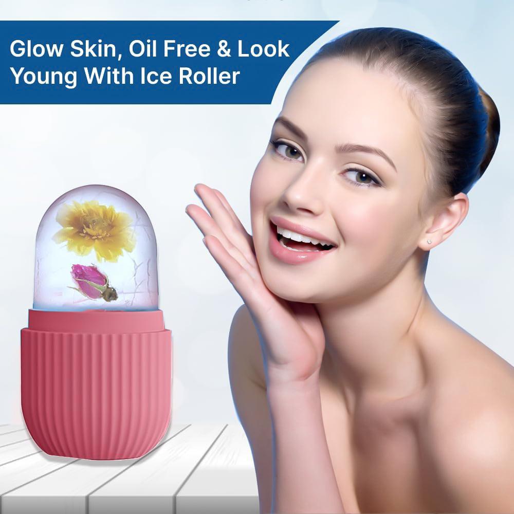 Ice Facial Roller - Silicone Facial Cube for Eyes Neck Massage Remove Dark Circle | ICE FACE ROLLER , Ice Facial Massager Skin Care Beauty Tool Eye
