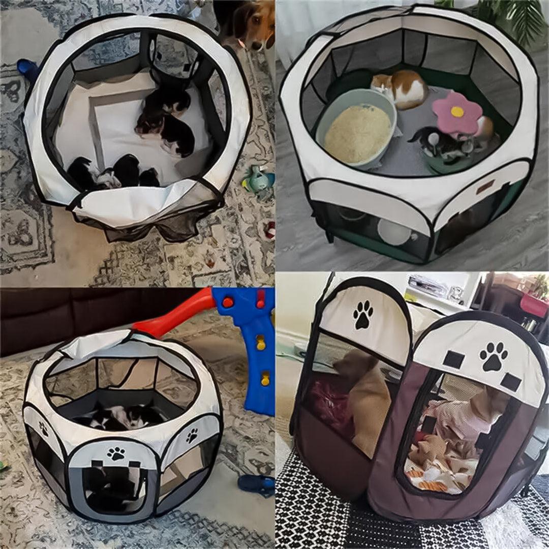 Large Fabric Dog Crates - Foldable Soft Fabric Dog Crate Cat Cage Pet Portable Travel Puppy Play Pen Tent