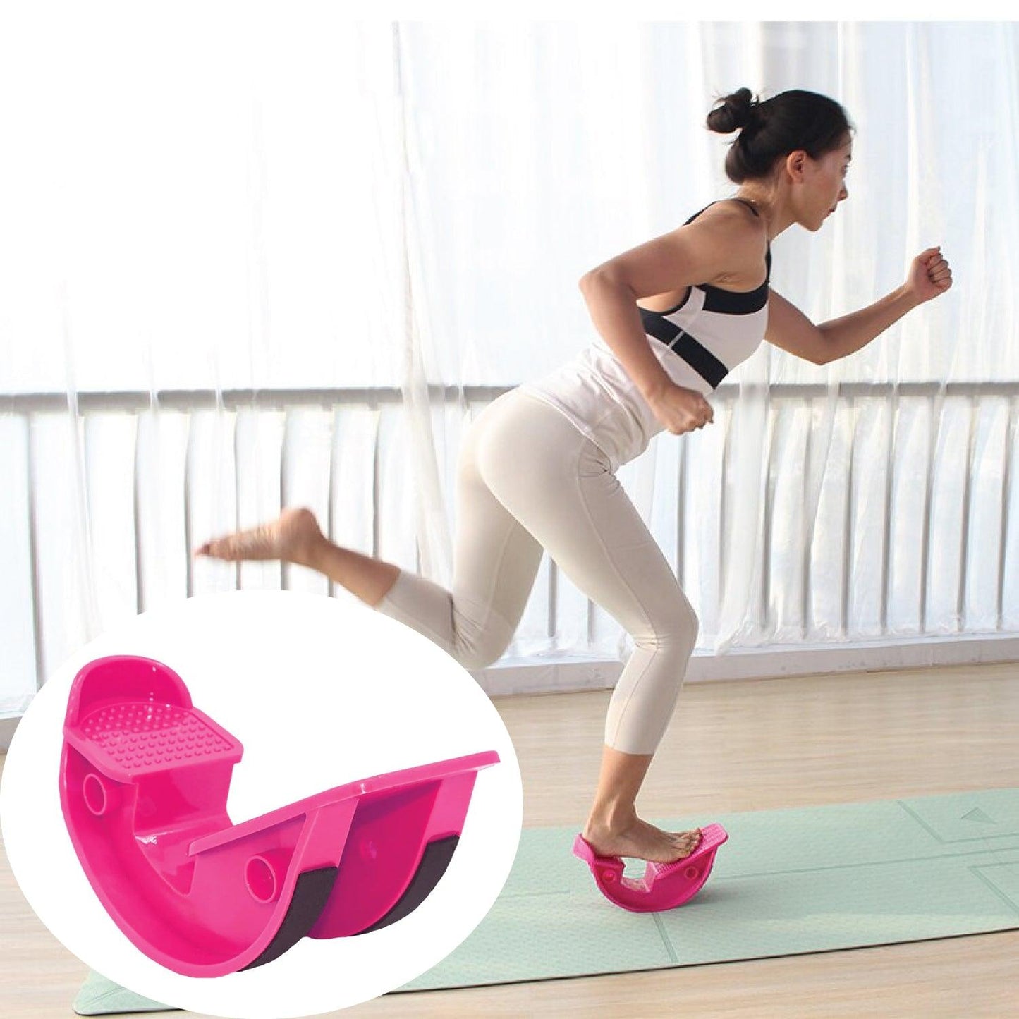Calf Stretcher for Plantar Fasciitis - Calf Massage Plantar Foot Rocker Stretch Board Ankle Pedal Stretcher