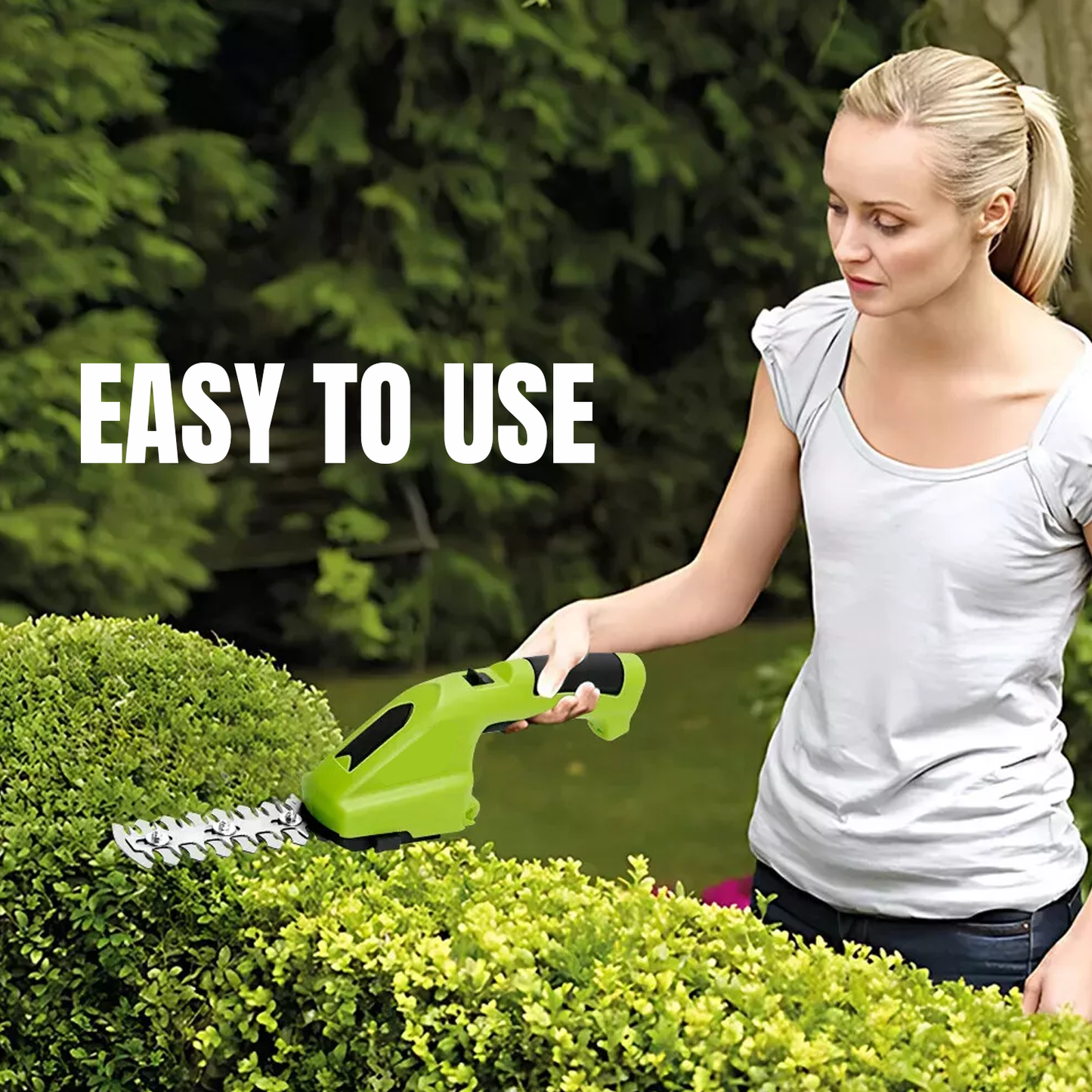 Hedge Trimmer Cutter – Cordless 3.6V Handheld Electric Shrub and Grass Cutter with Charger