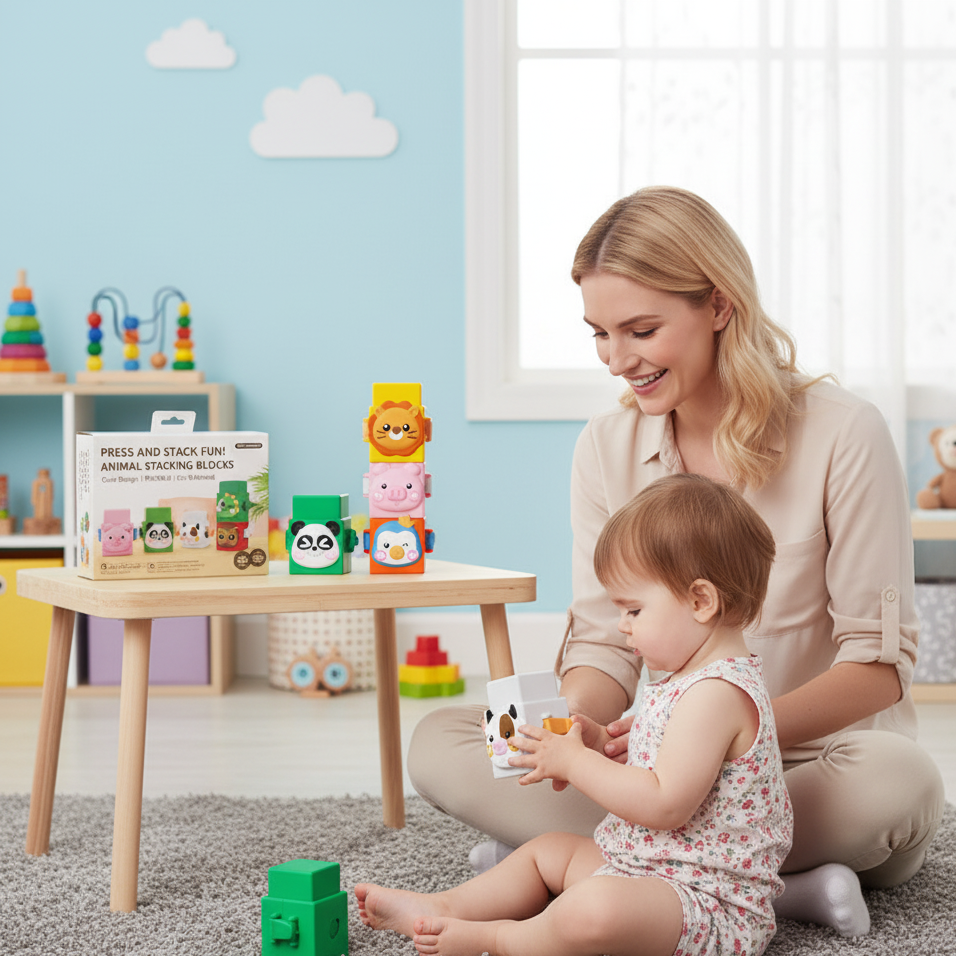 Educational Montessori Animal Stacking Set Building Toy