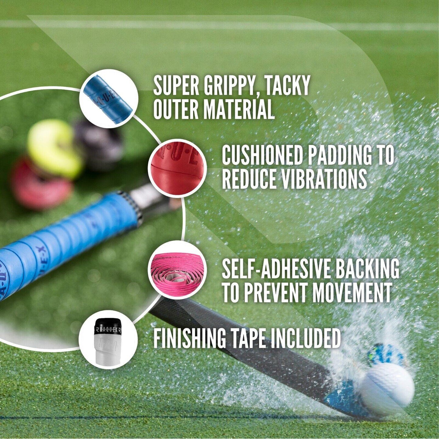 Hockey Stick Grip - Anti Slip Replacement Sports Wrap Grip Tape