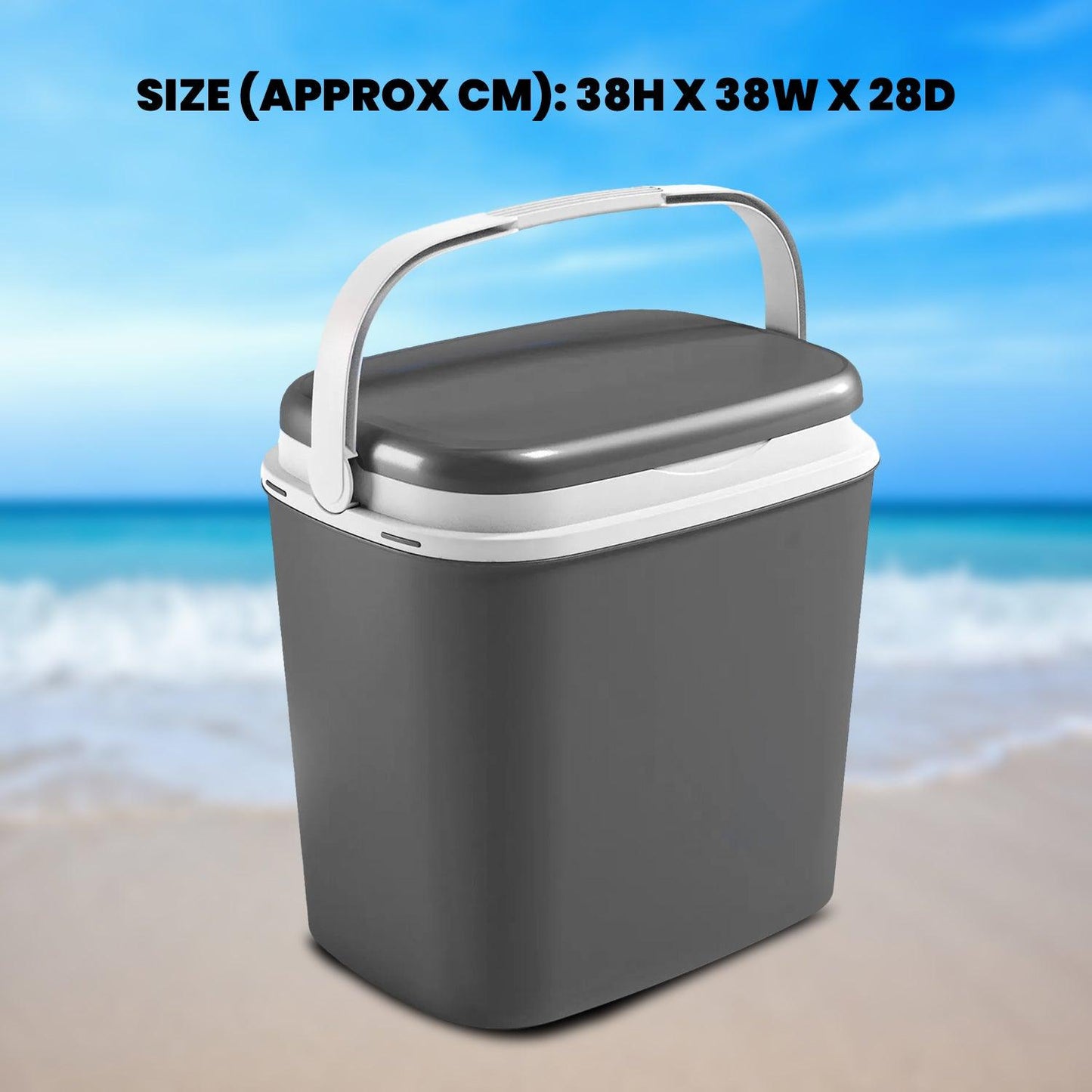 Portable Freezer Box - 27L Large Compact Leakproof Travel Insulated Cooler Cool Box
