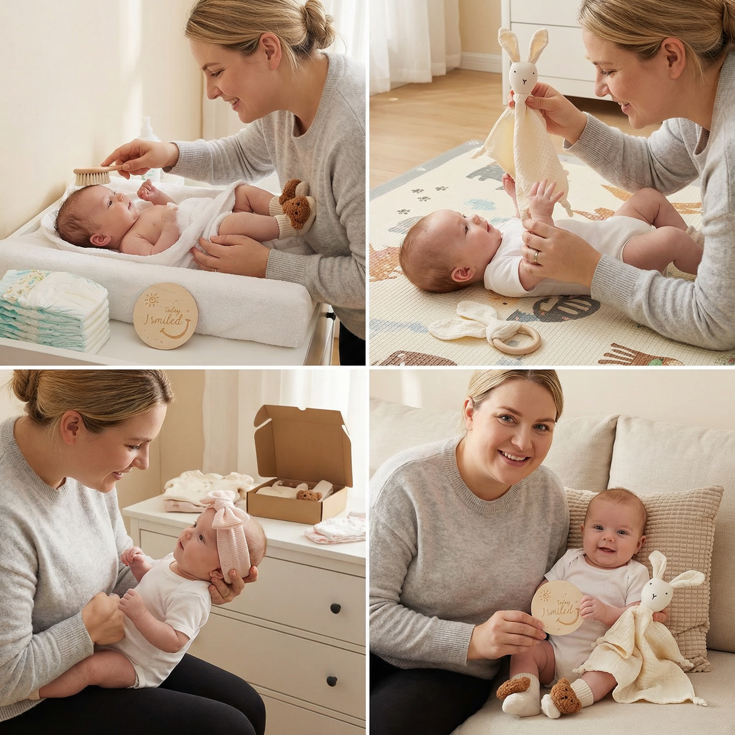 6-Piece Newborn Gift Box Set – Baby Essentials Starter Kit