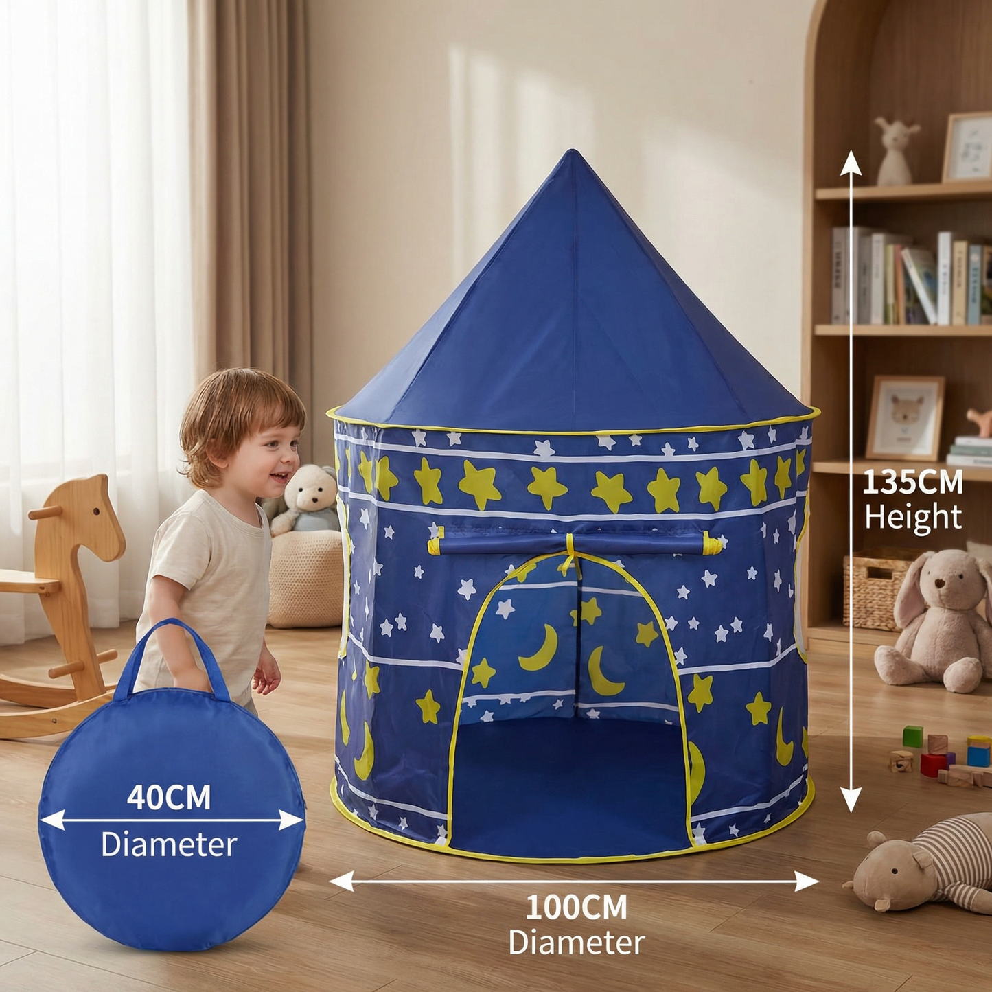 Starry Sky Kids Play Tent – Magical Castle for Little Adventurers (Indoor & Outdoor)