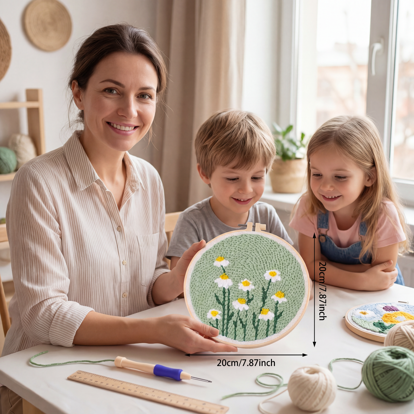 Punch Needle Embroidery Starter Kit – Beginner DIY Set with Beautiful Patterns