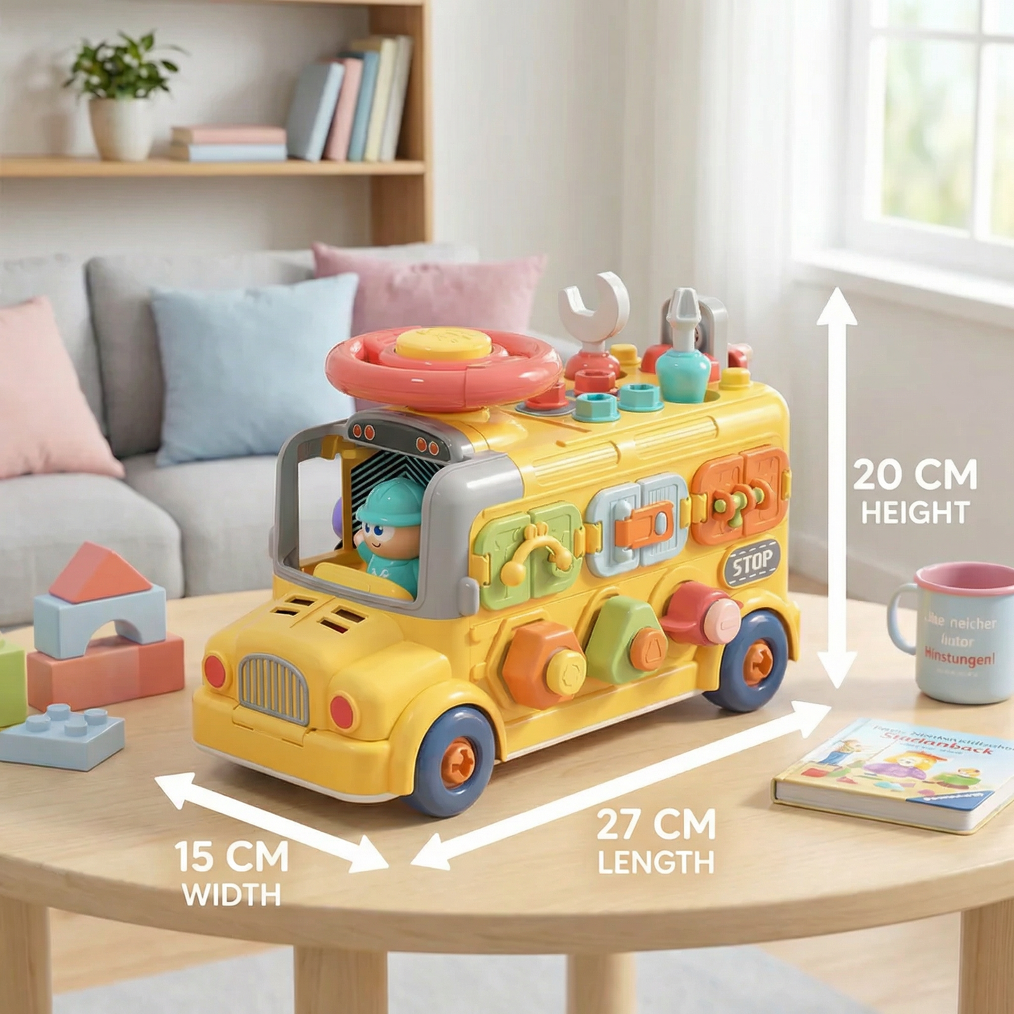 7-in-1 Montessori Screw Bus – Build & Fine Motor Skills Learning Toy