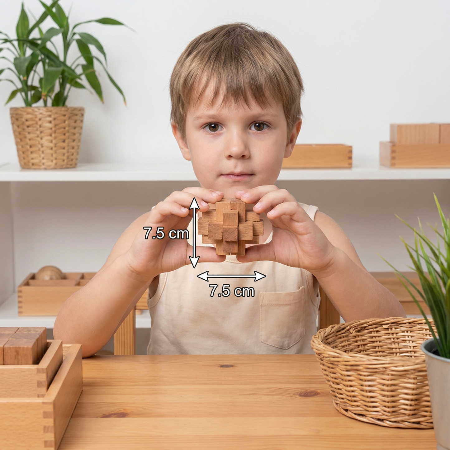 Montessori 3D Wooden Brain Puzzle - Early Learning Toy