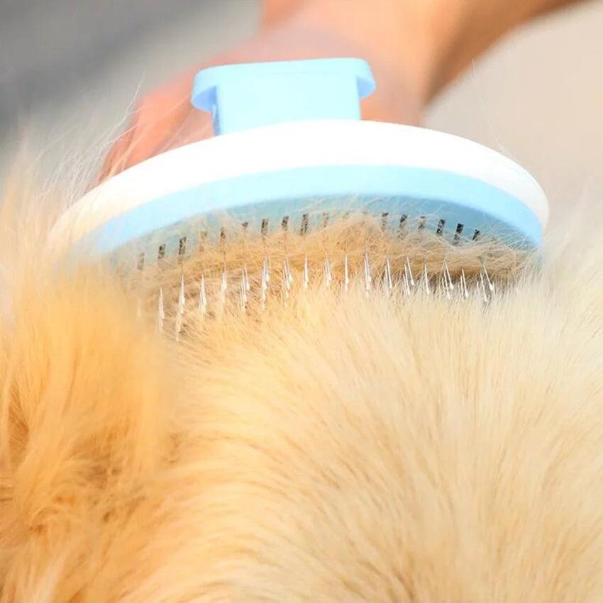 Pin Brushes for Dogs - Pet Dog Cat Brush Grooming Slicker Self Cleaning Slicker Brush Massage Hair Comb