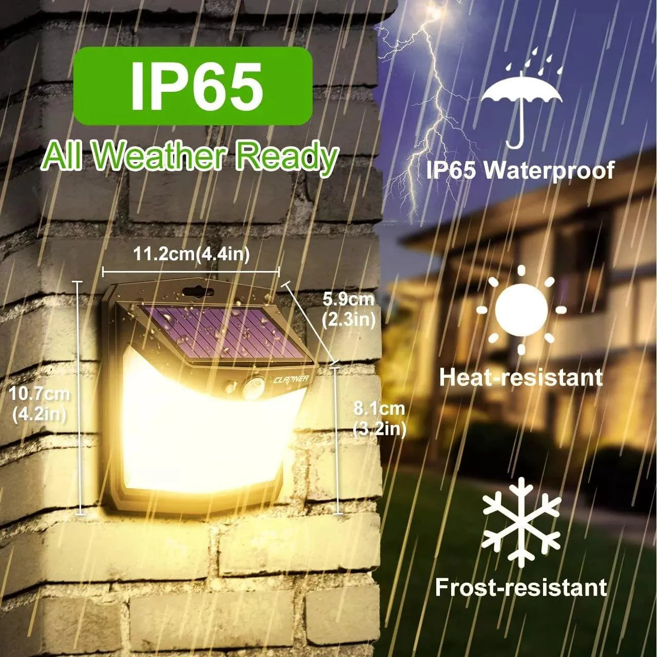 Motion Sensor Wall Light Outdoor - 128 LED Solar Power PIR Motion Sensor Security Light For Outdoor