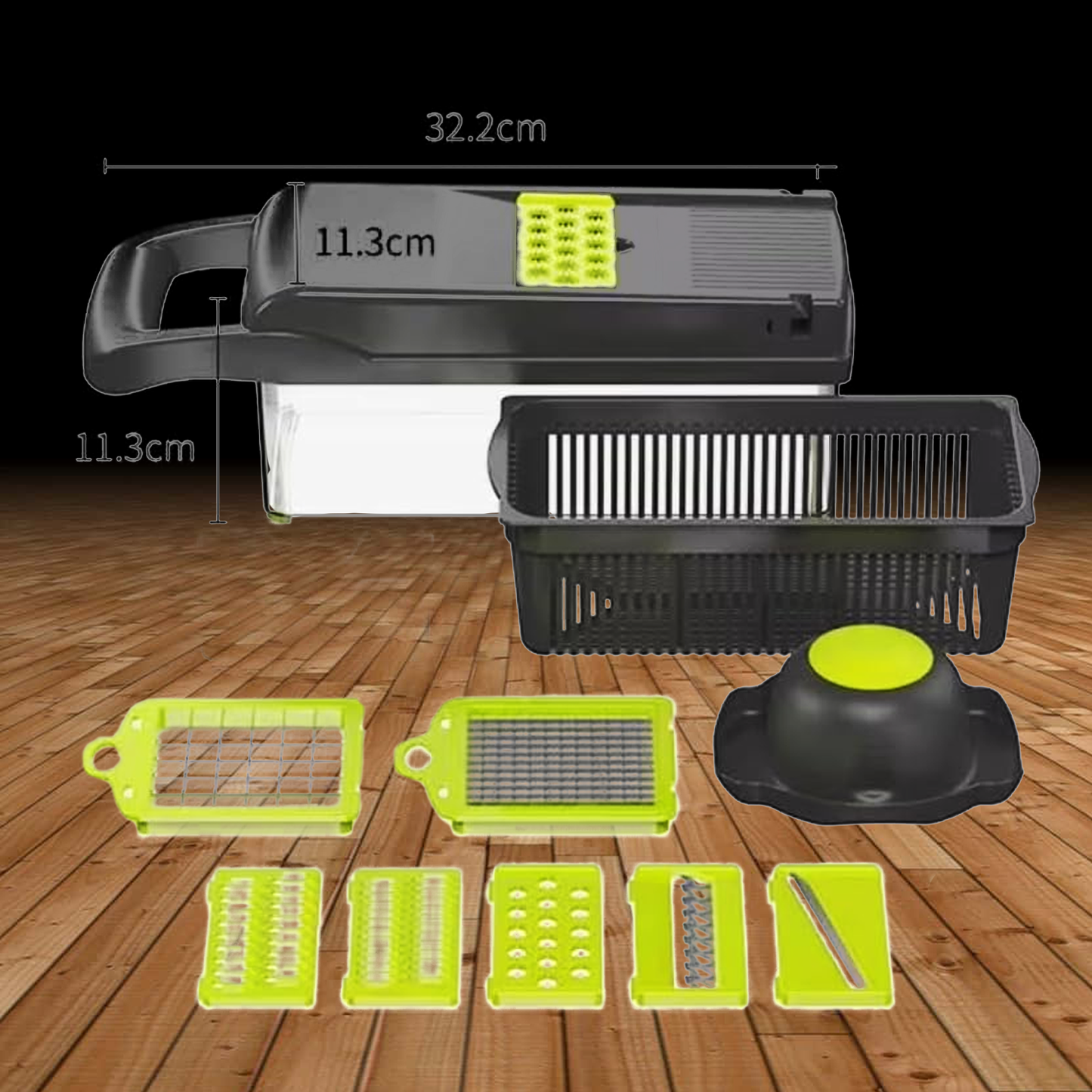 Vegetable Food Chopper – 16 in 1 Vegetable Chopper Fruit Salad Mandolin Slicer Food Dicer Cutter Peeler