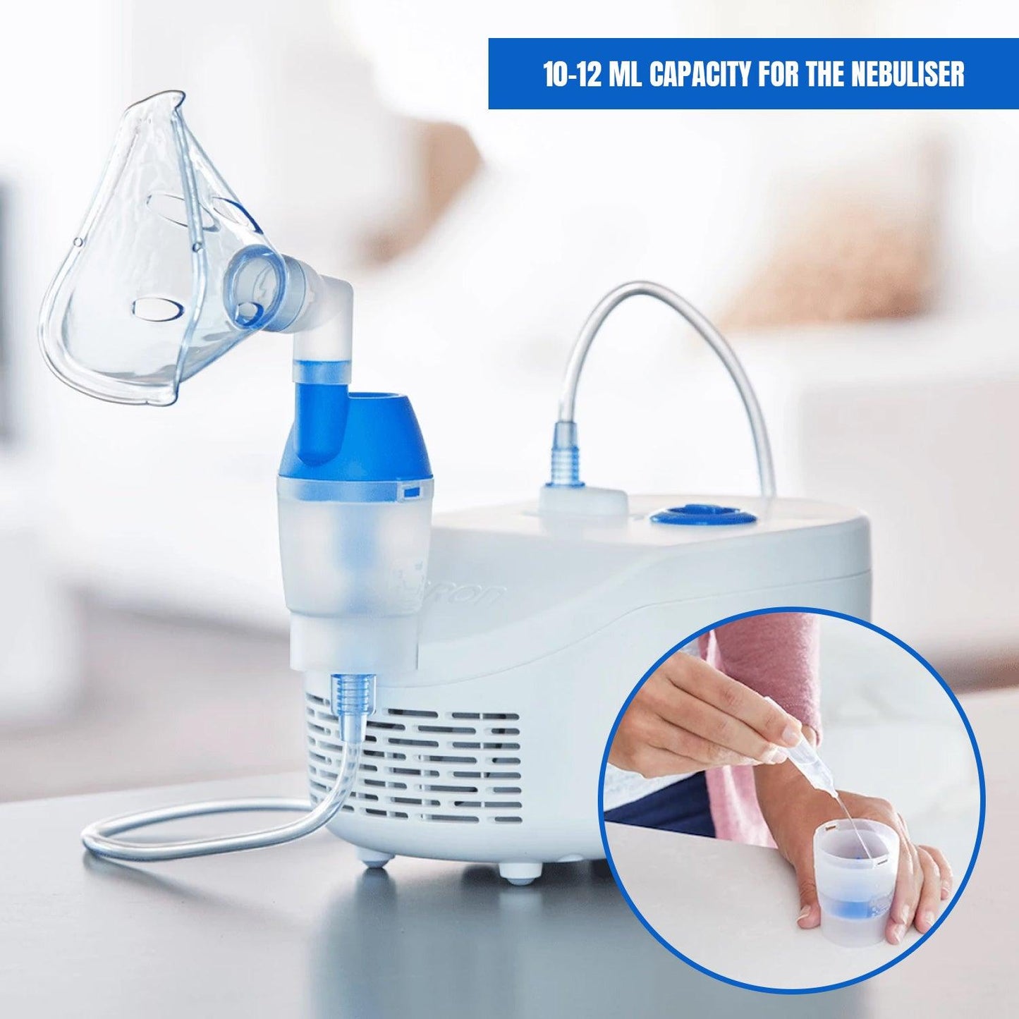 Home Nebulizer Machine - 2-in-1 Nebuliser with Nasal Shower | Treat Respiratory Conditions Like Asthma | Provides Allergy, Cough and Cold Symptom Relief at Home