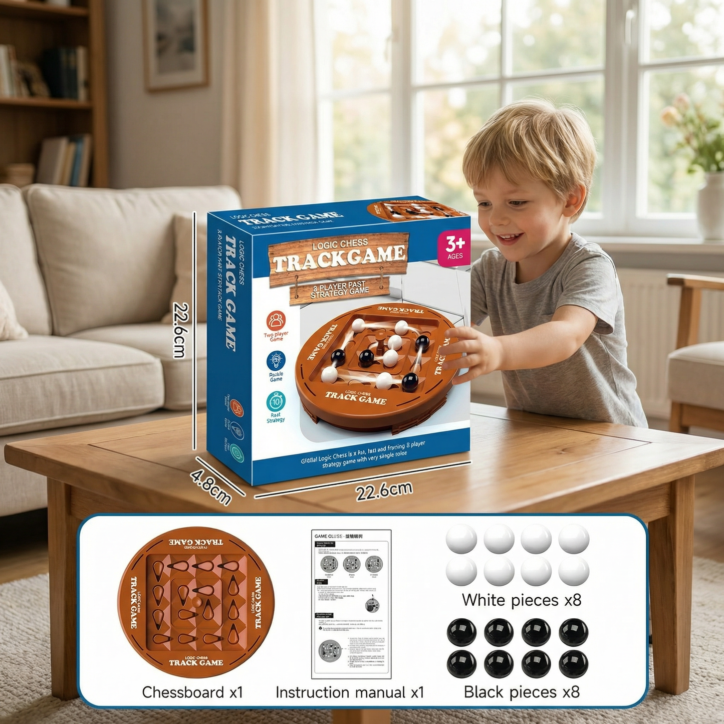 Rotating Logic Strategy Game – 4-in-a-Row Family Brain Teaser