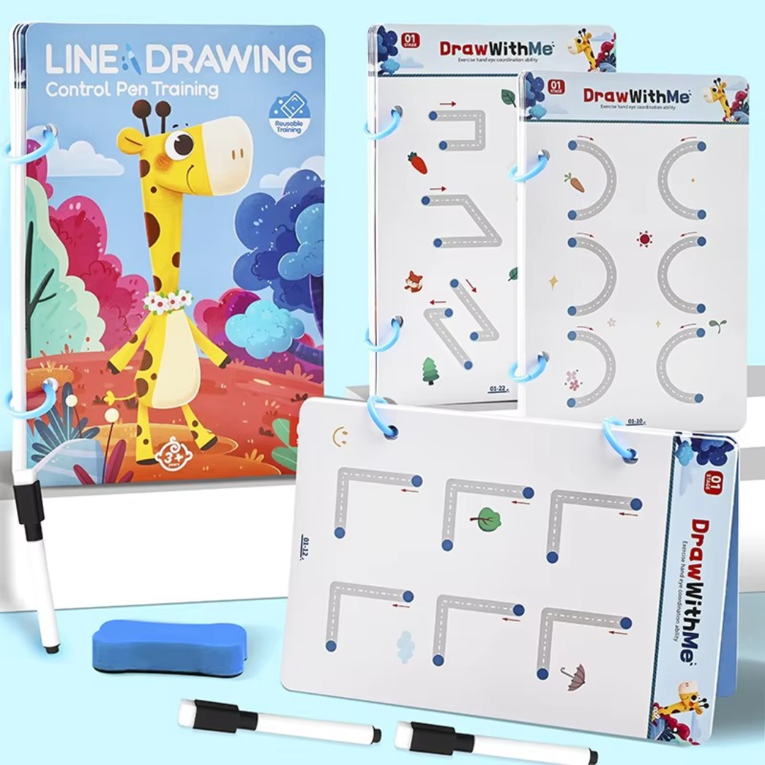 Line Drawing - Pen Control Training Book for Kids