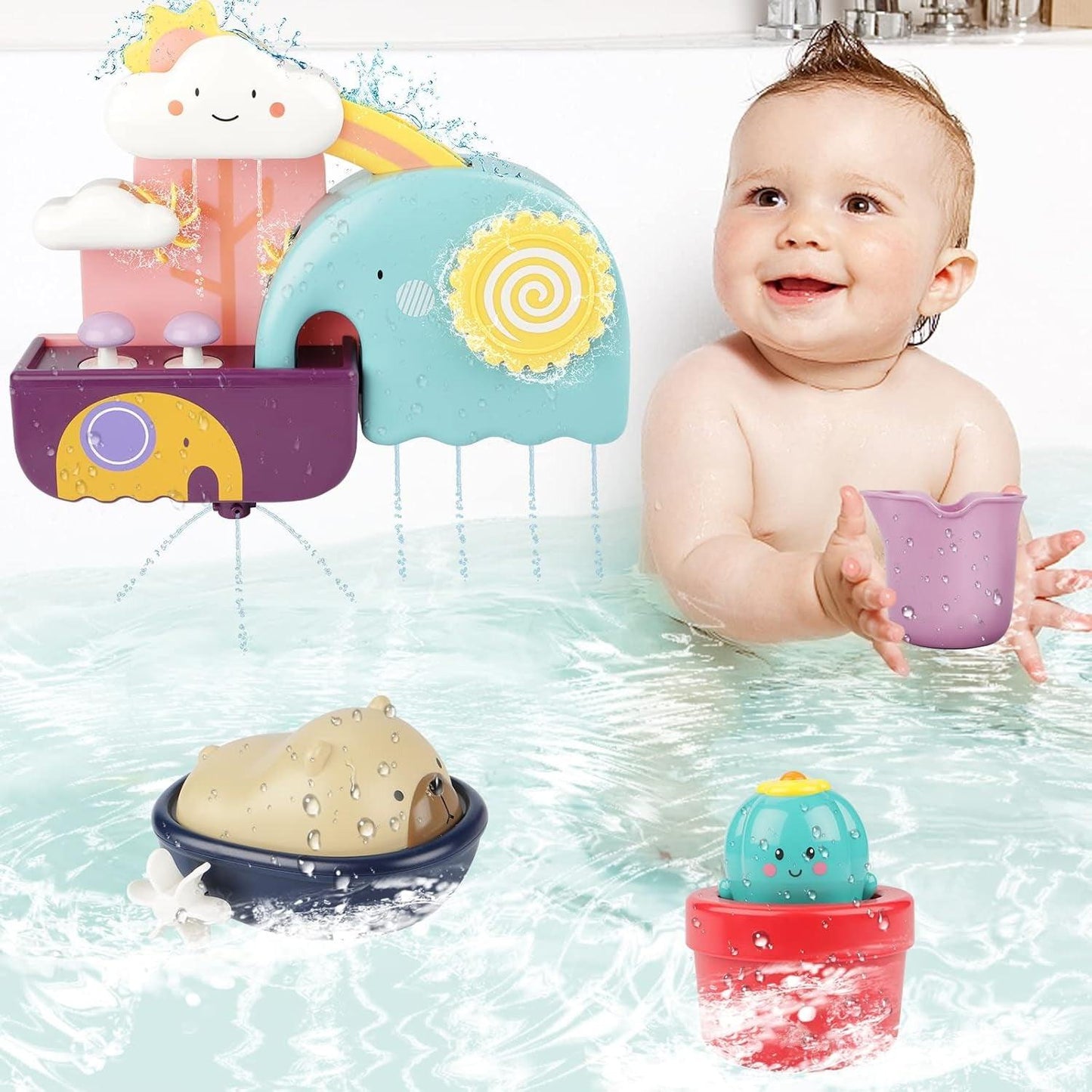 Cool Bath Toys - Baby Bath Toys Game Shower Bath Baby Toy Waterfall Water Station Toy with Cup
