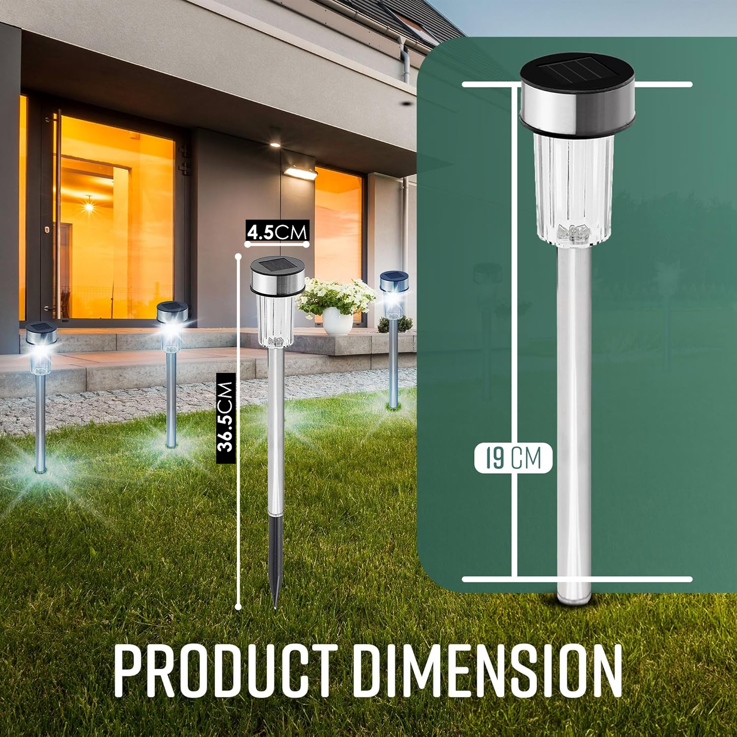Solar Powered Garden Stake Lights – 10pcs Outdoor LED Pathway Lights for Yard, Lawn & Flower Beds