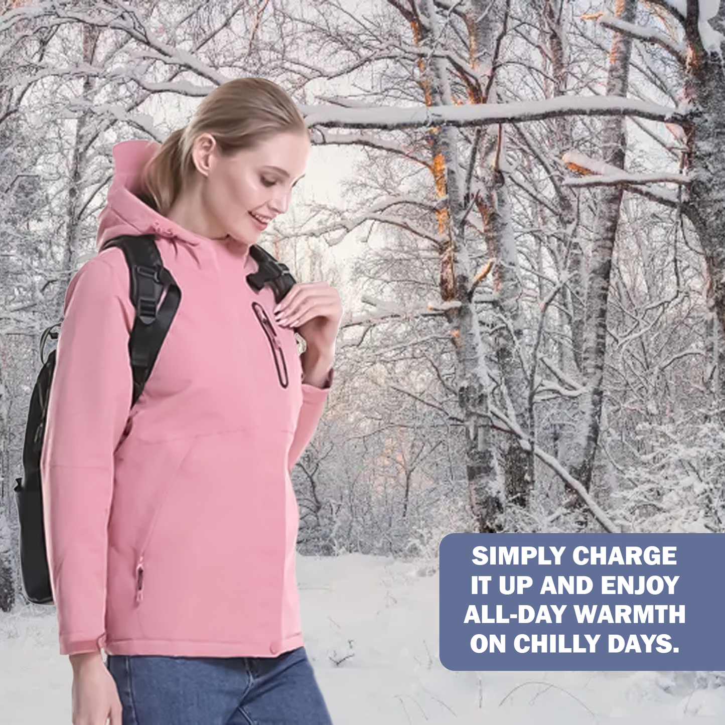 Heated Jackets for Women – USB Powered Winter Warmth Intelligent Heating Cotton Jacket