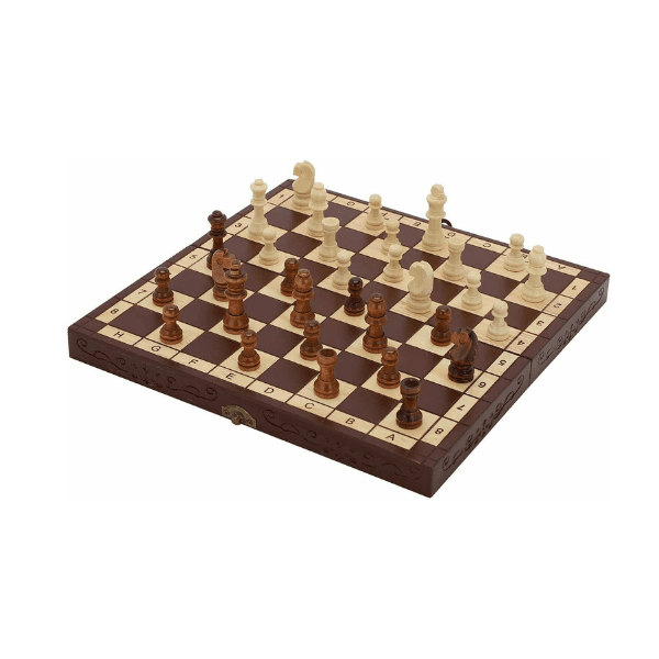 Wooden Chess Set Board Wood Chess Pieces - Portable Chessboard, Wood Board Chess Set