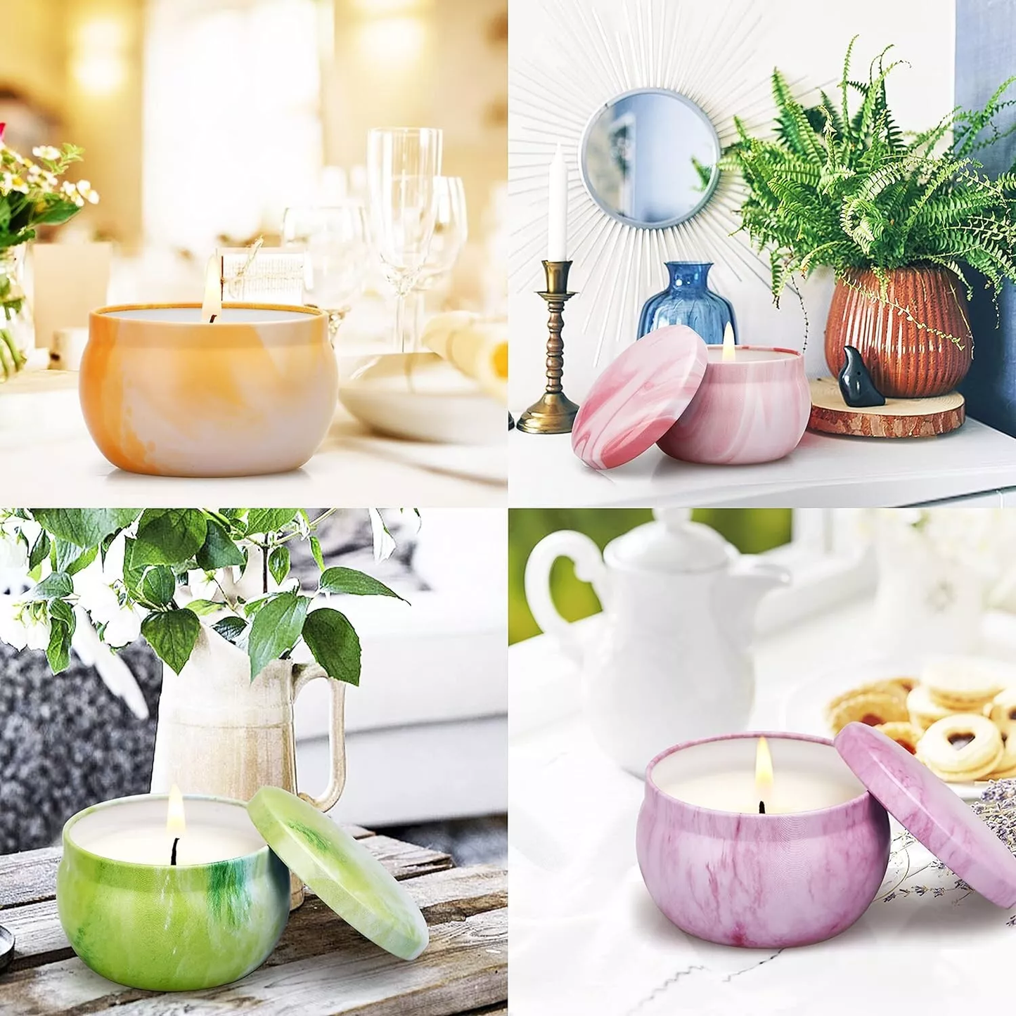 Aromatherapy Oil Candles - 8 Pack Scented Candles Gifts Set 120 Hours Burning Time