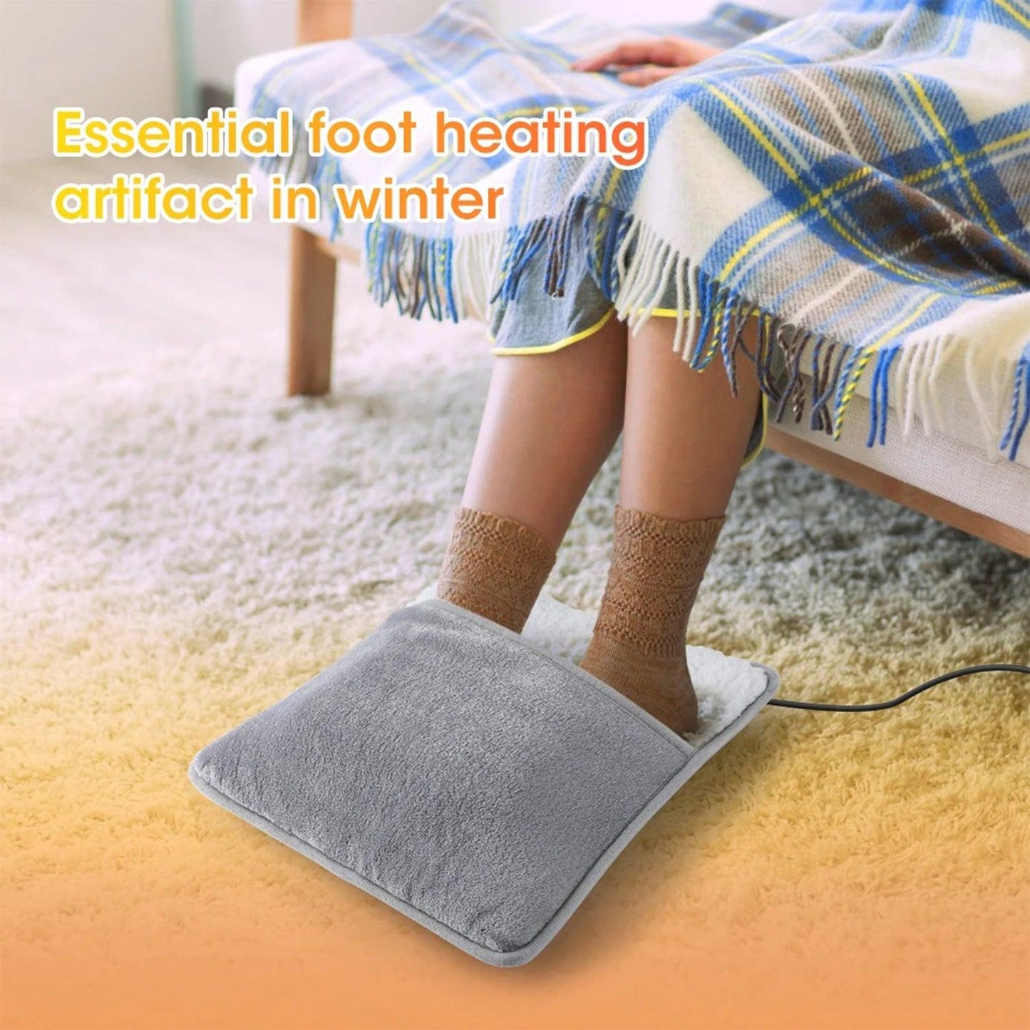 Heated Foot Warmer - Electric USB Winter Warm Mat Hand Heating Pad Cushion