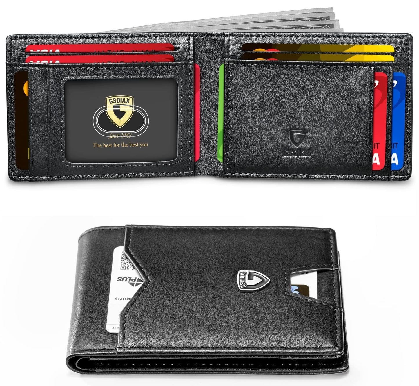 š„BUY 2 GET 1 FREEš„GSOIAX Mens Slim Wallet Rfid Blocking 2