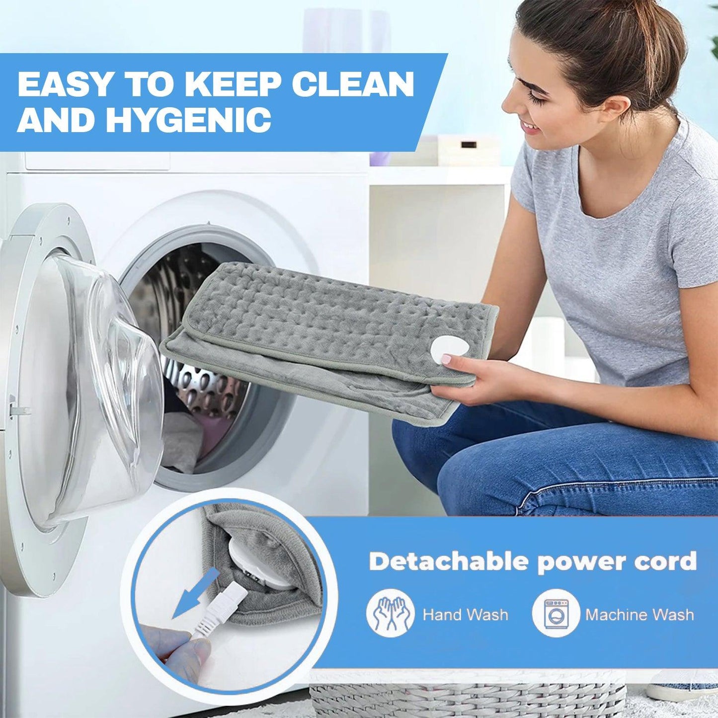 Heated Foot Pad - Electric Heating Warmer for Feet with 9 Heating Settings 4 Timers, Auto Shut Off and Machine Washable-Fast Heating Pad Cushion for Foot
