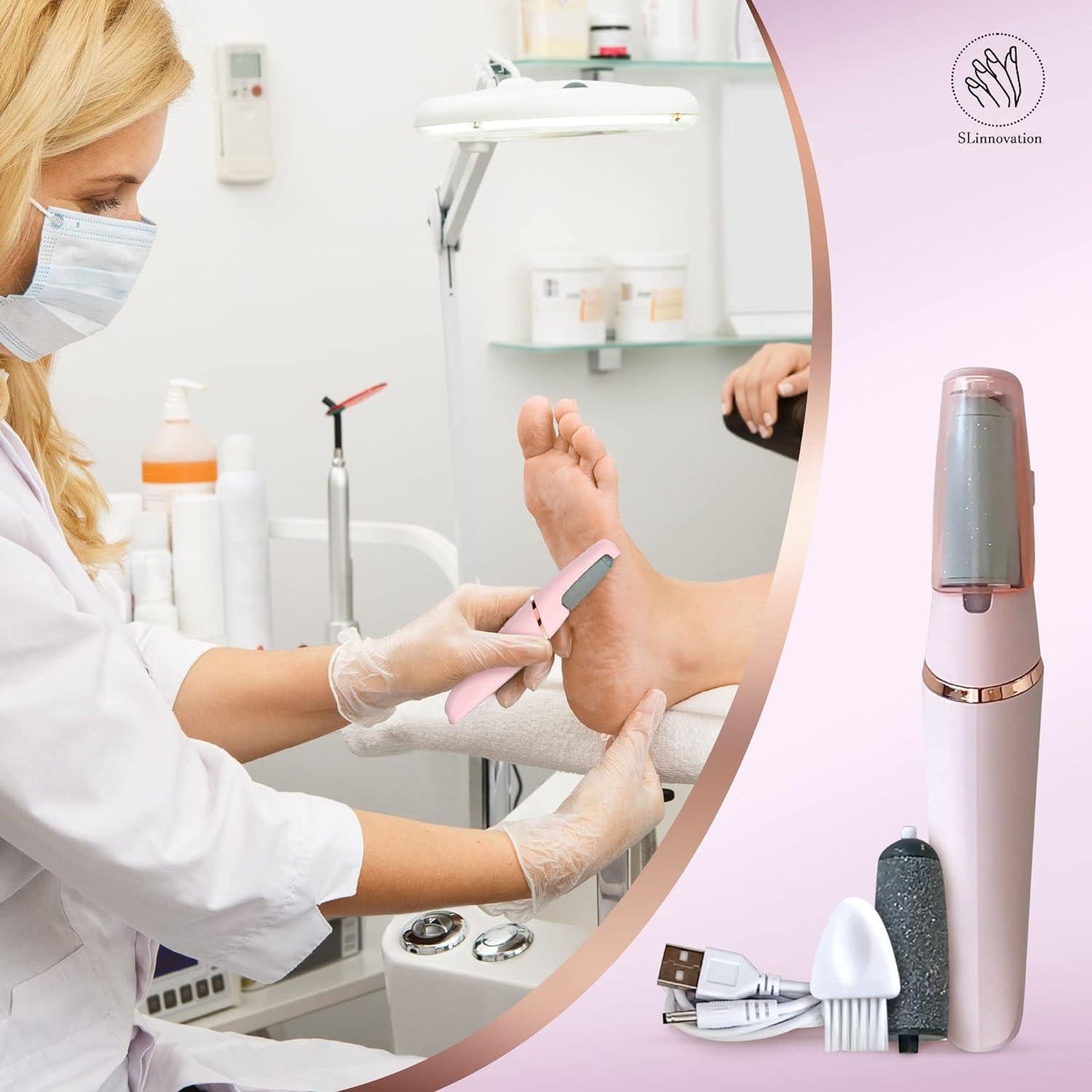 Electric Filer for Feet - Rechargeable Electric Foot Grinder File Pedicure Machine Tool Dead Skin Remover