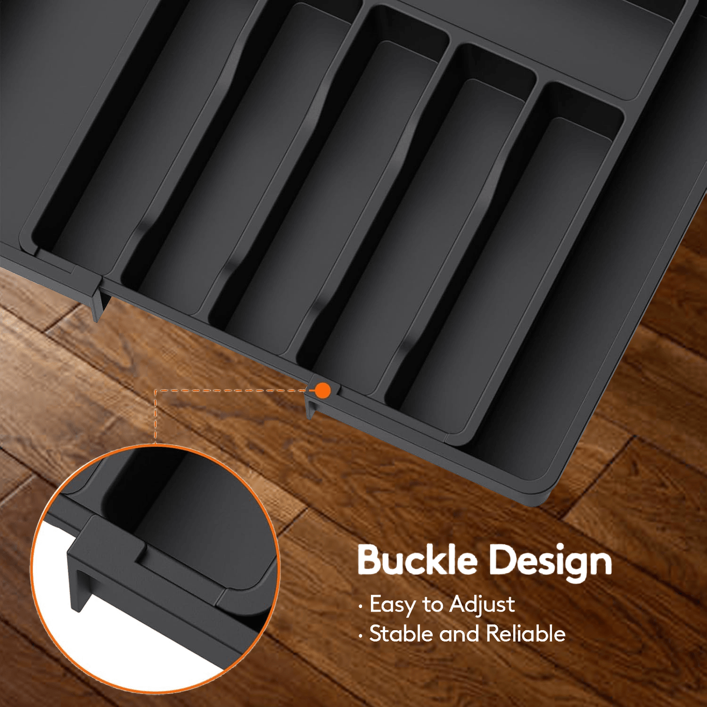 Cutlery Tray For Drawer - Extendable Drawer Organiser Insert For Kitchen Utensils Storage